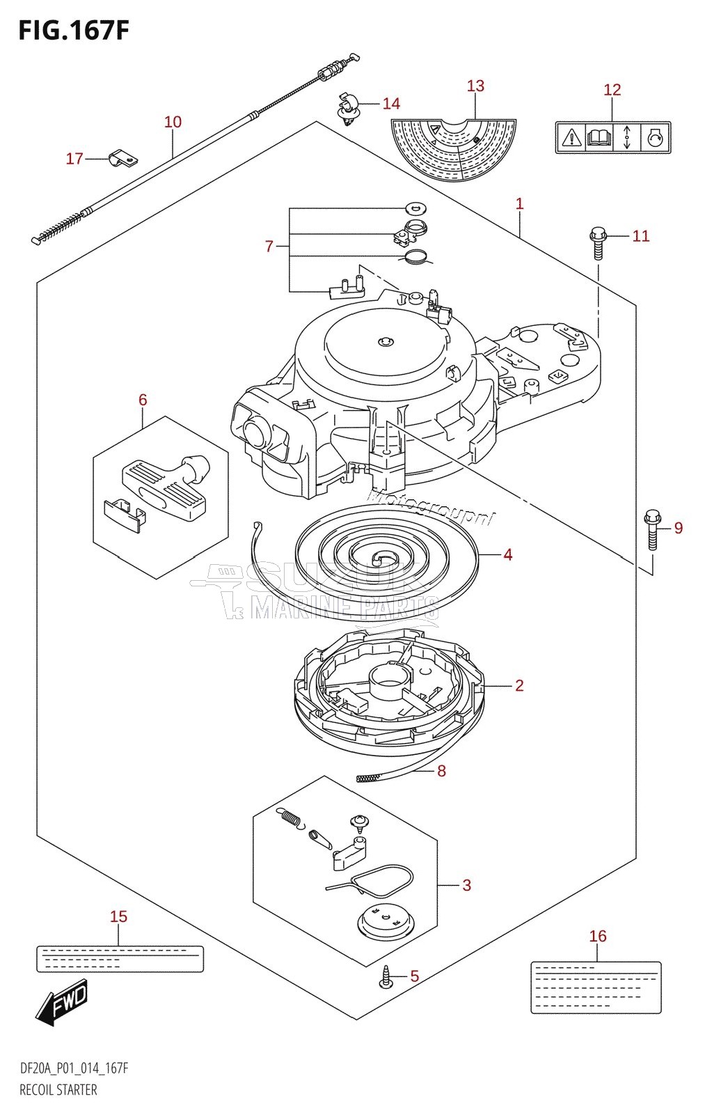 RECOIL STARTER (DF15ATH:P01)