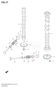 08002F-310001 (2013) 80hp E40-Costa Rica (DF80A) DF80A drawing CAMSHAFT (DF70ATH E01)