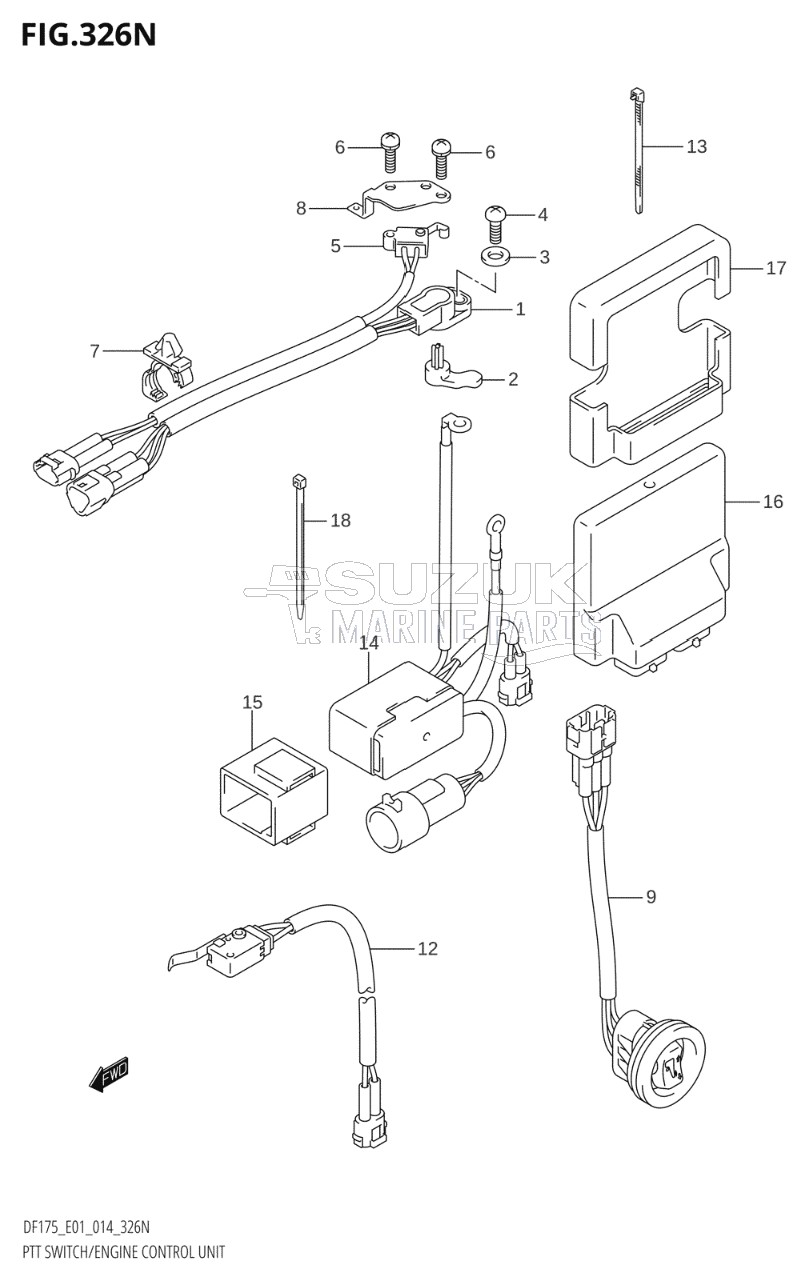 PTT SWITCH / ENGINE CONTROL UNIT (DF175Z:E01)