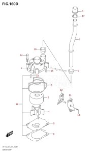 DF175ZG From 17502Z-610001 (E01 E40)  2016 drawing WATER PUMP (DF150TG:E40)