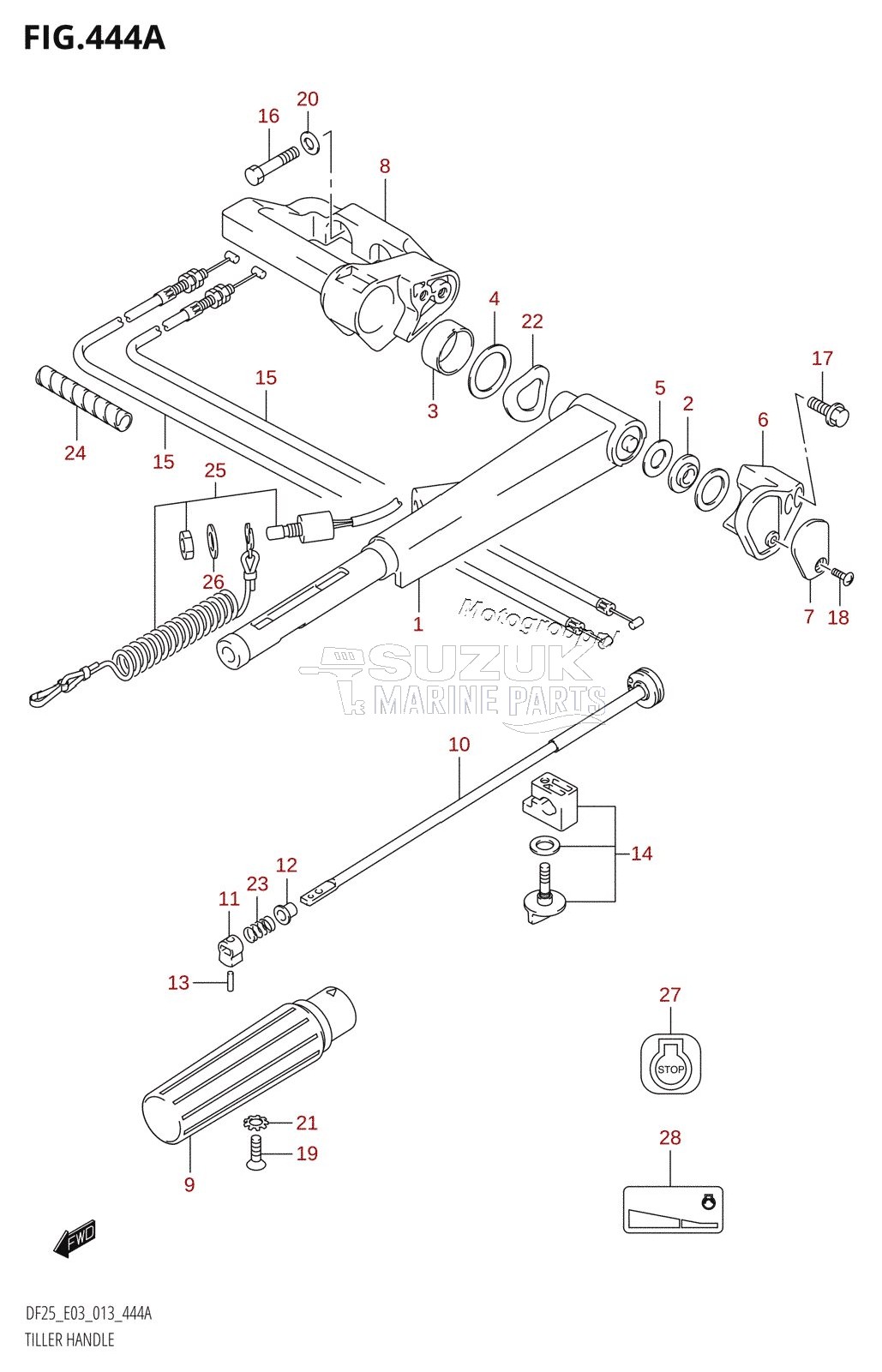 TILLER HANDLE (DF25:E03)