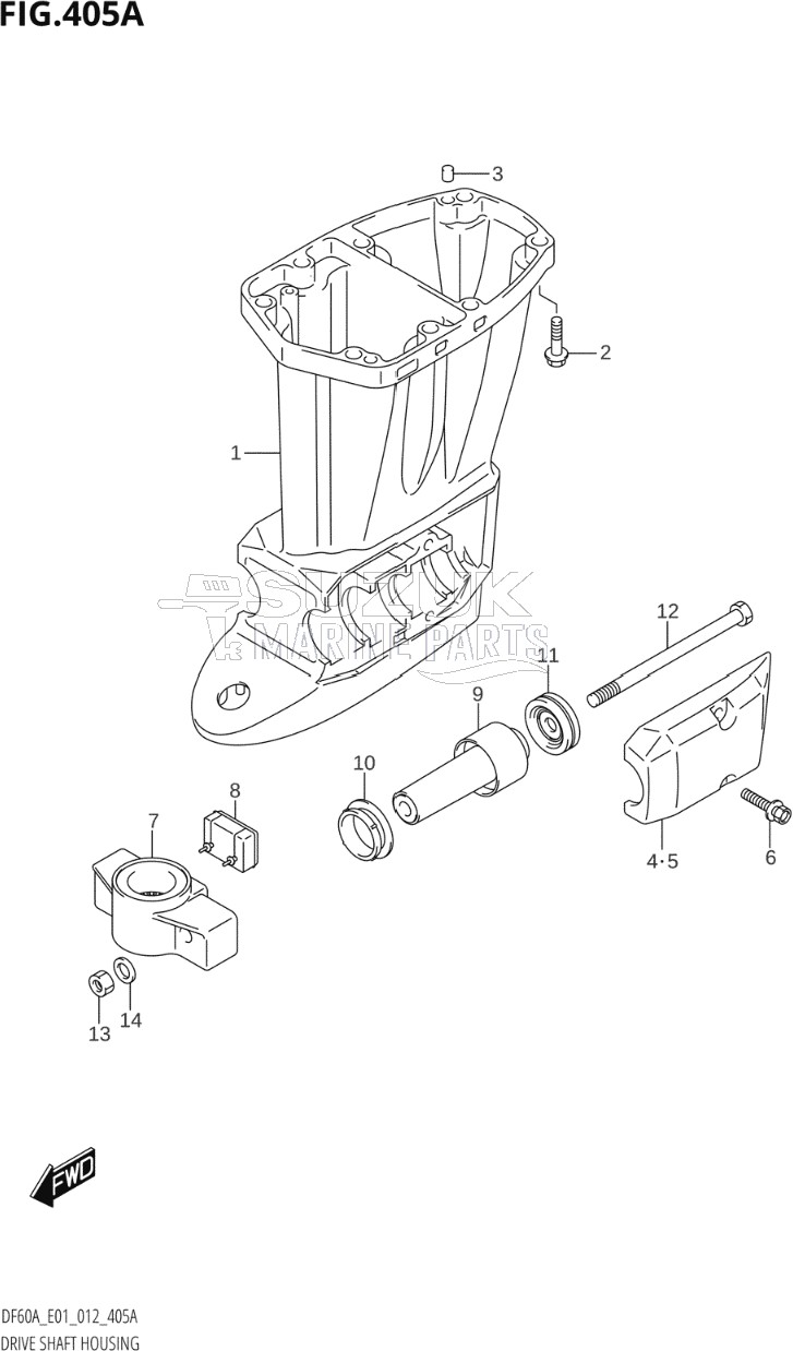 DRIVE SHAFT HOUSING (DF40A:E01)