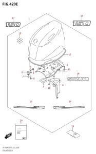 DF150AP From 15003P-040001 (E01 E03 E40)  2020 drawing ENGINE COVER (DF150AP:020)