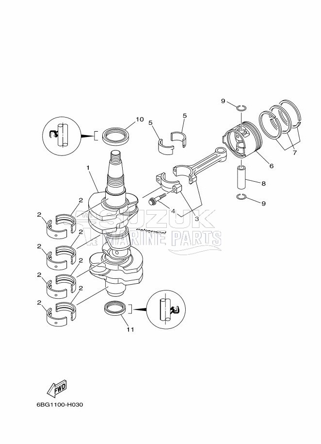 CRANKSHAFT--PISTON