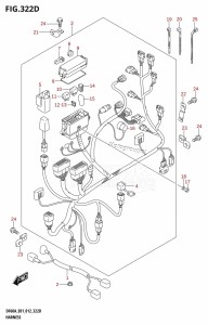 DF40A From 04003F-210001 (E01)  2012 drawing HARNESS (DF50A:E01)