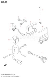 08002F-310001 (2013) 80hp E40-Costa Rica (DF80A) DF80A drawing PTT SWITCH / ENGINE CONTROL UNIT (DF90ATH E40)