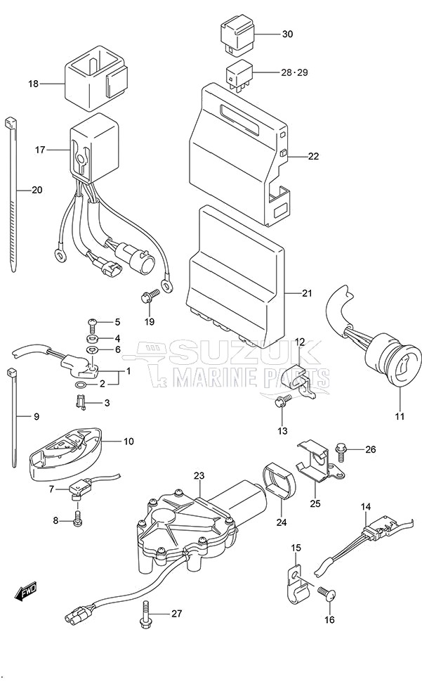 PTT Switch/Engine Control Unit