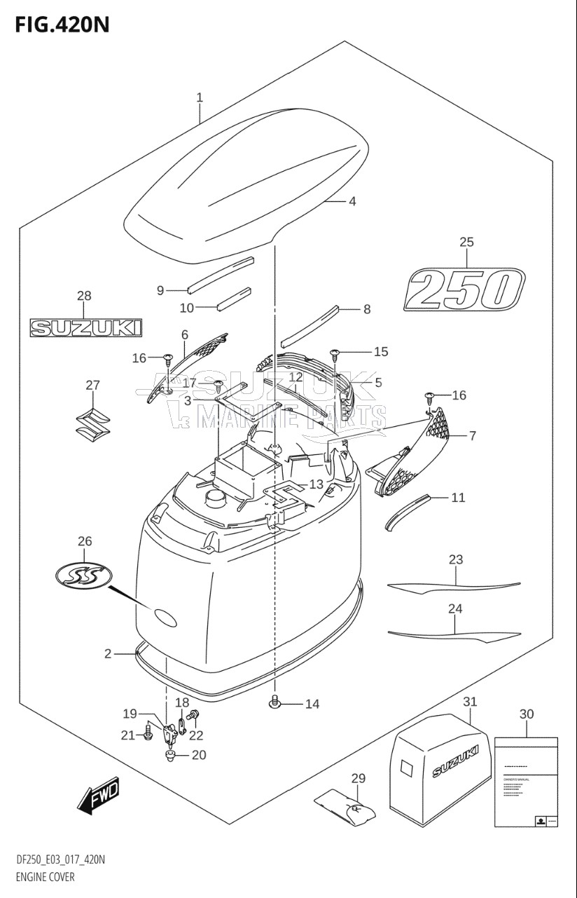 ENGINE COVER (DF250ST:E03)