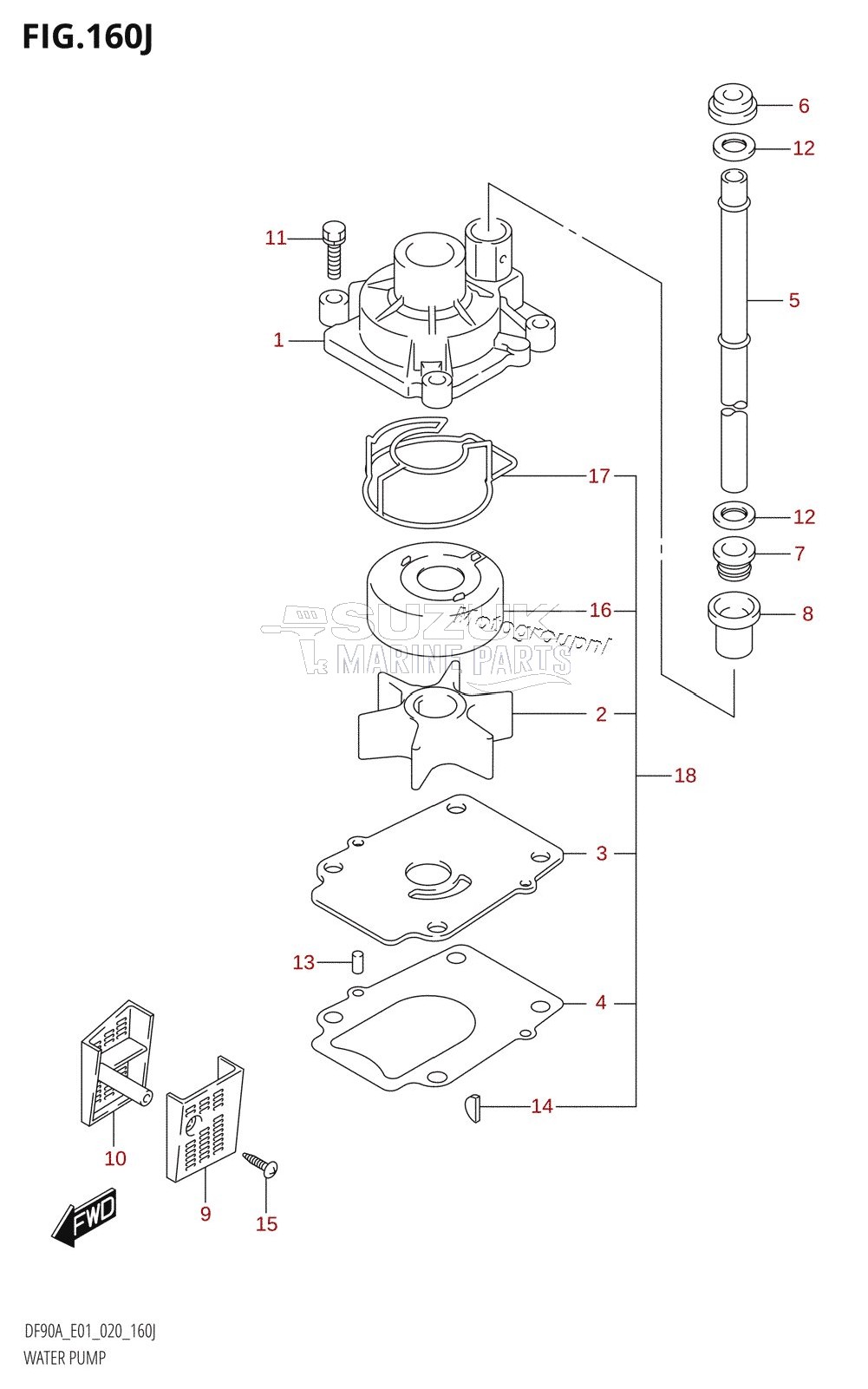 WATER PUMP (DF100B:E01)