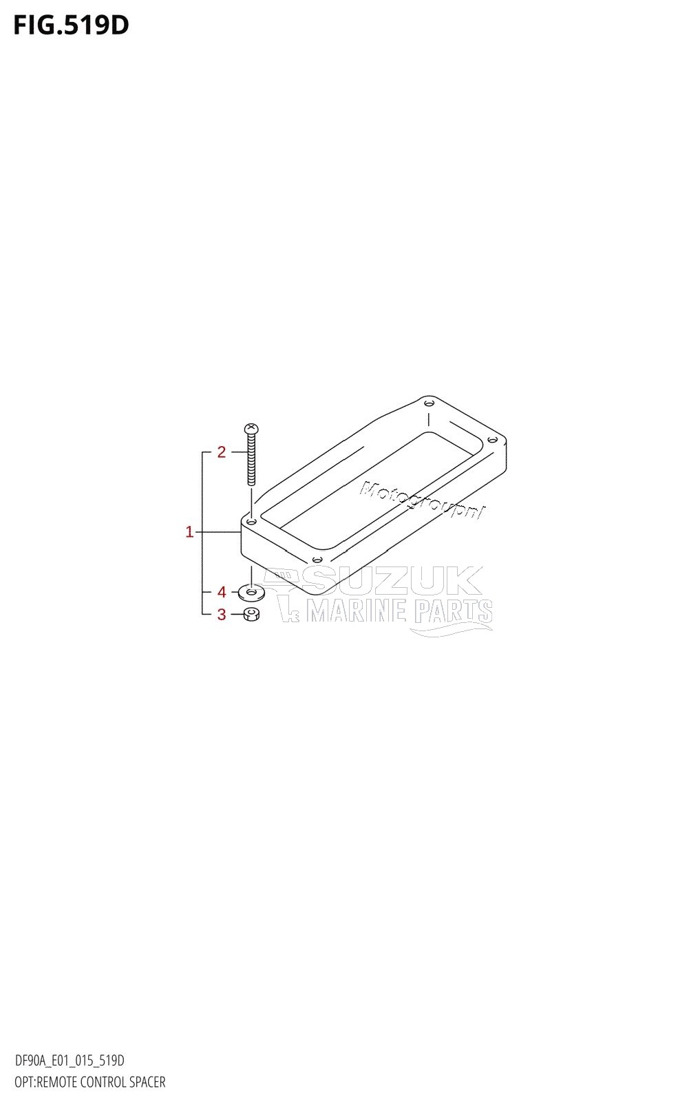 OPT:REMOTE CONTROL SPACER (DF90ATH:E40)