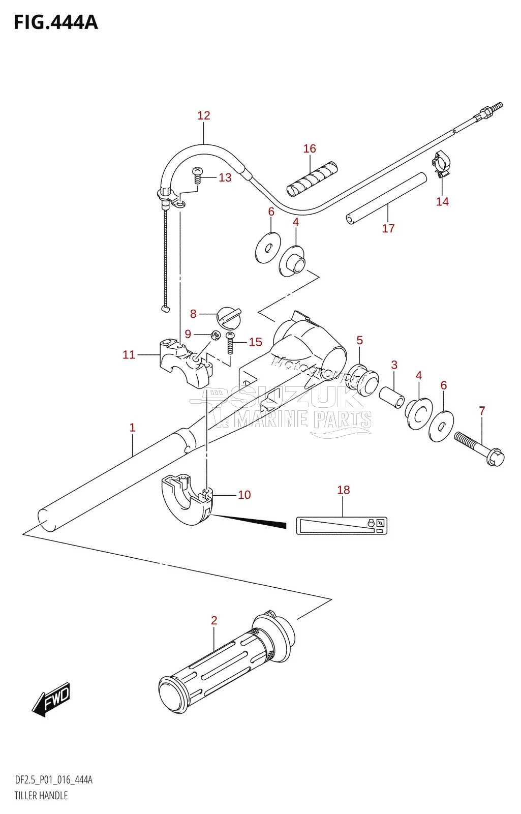 TILLER HANDLE