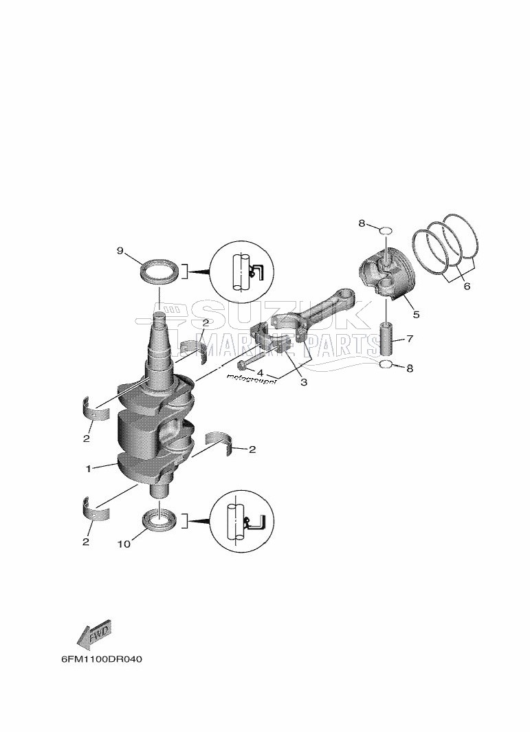 CRANKSHAFT--PISTON