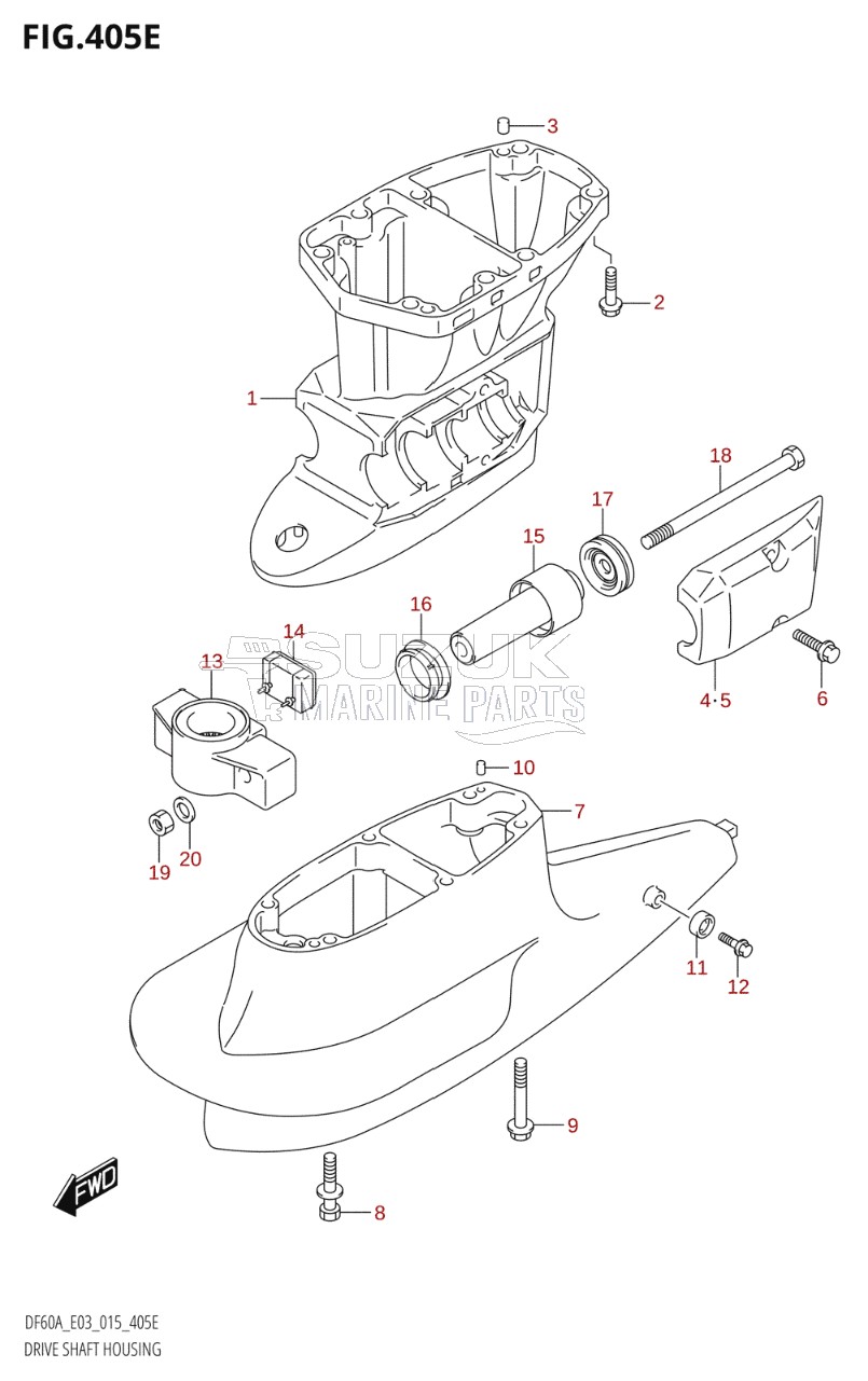 DRIVE SHAFT HOUSING (DF60AVT:E03)