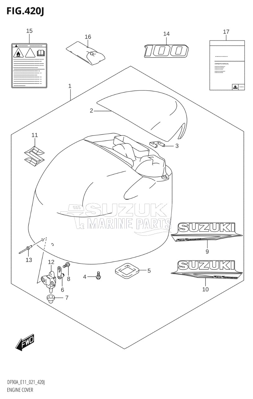 ENGINE COVER (DF100B:021)