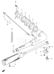 DT5 From 05004-251001 ()  2000 drawing TILLER HANDLE