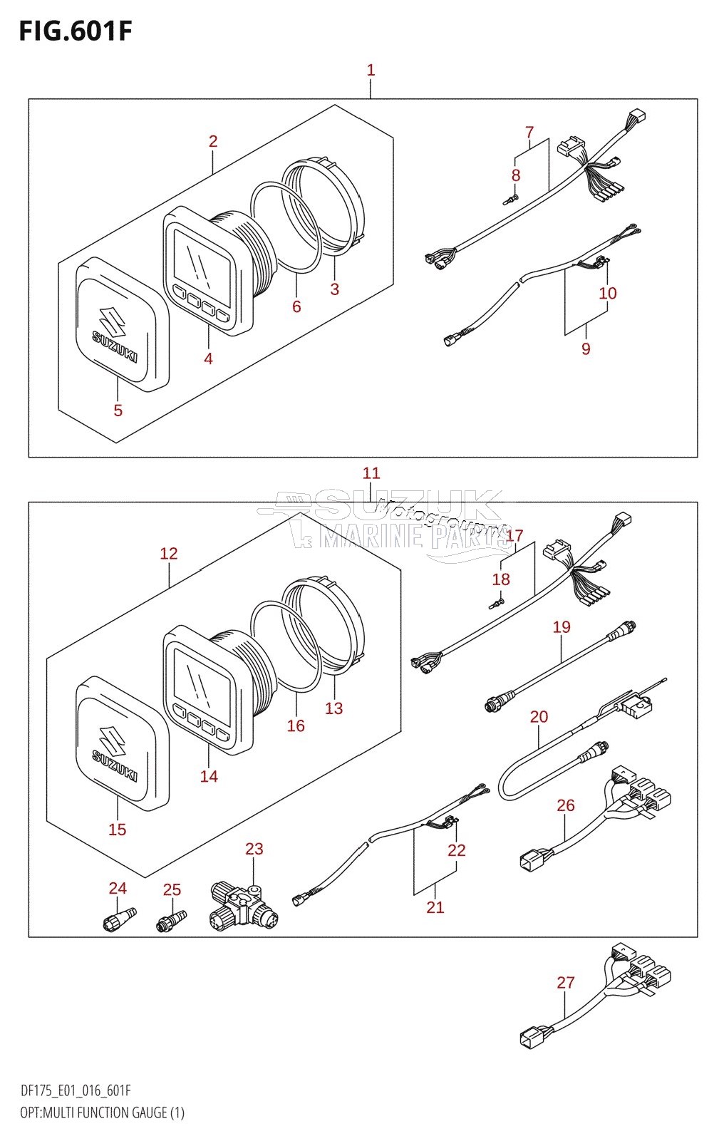 OPT:MULTI FUNCTION GAUGE (1) (DF175TG:E40)