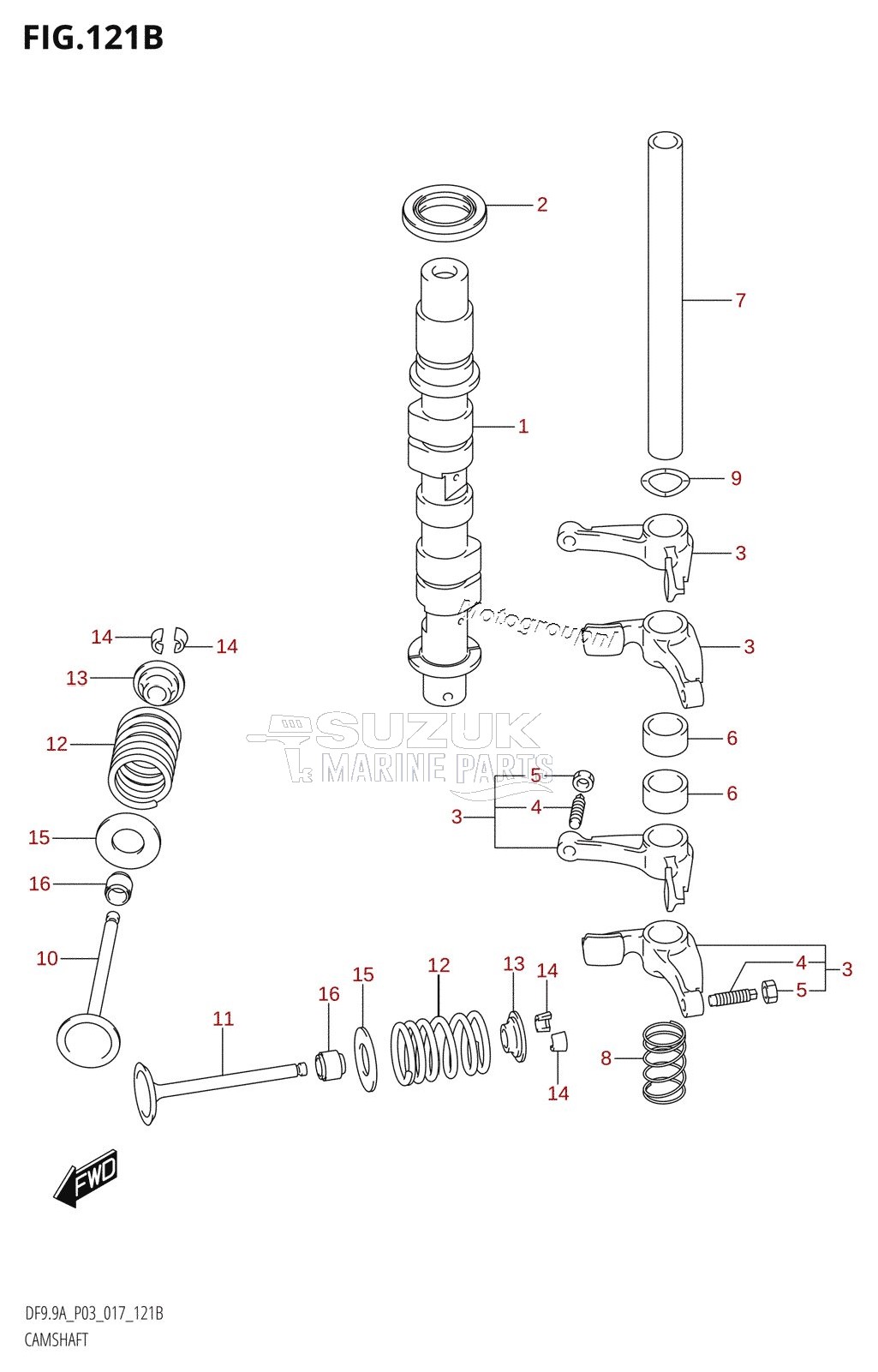 CAMSHAFT (DF8AR:P03)