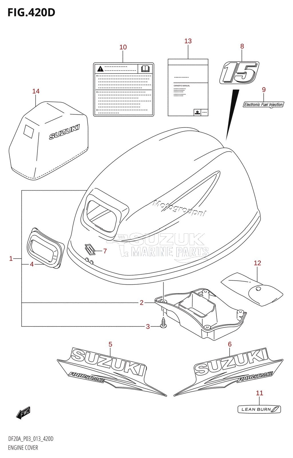 ENGINE COVER (DF15AR:P03)