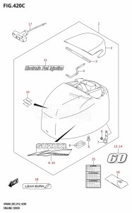 DF60A From 06002F-210001 (E03)  2012 drawing ENGINE COVER (DF60A:E03)