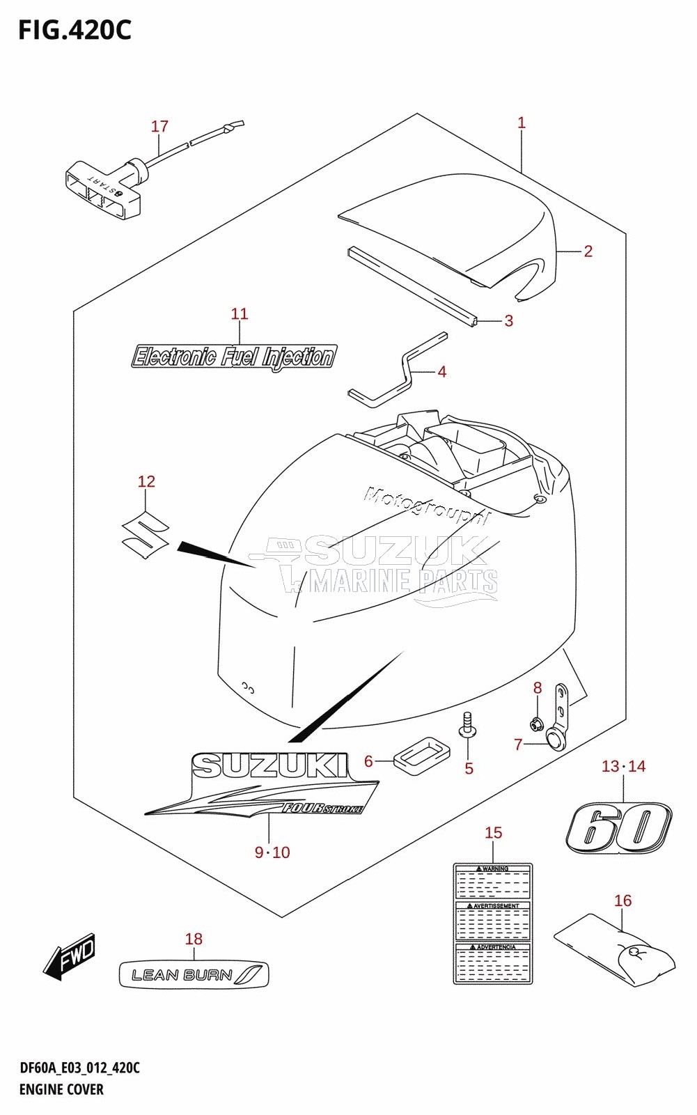 ENGINE COVER (DF60A:E03)