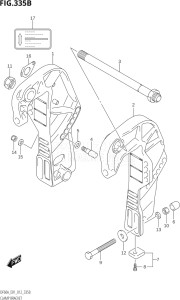 04003F-210001 (2012) 40hp E01-Gen. Export 1 (DF40AQH  DF40AT) DF40A drawing CLAMP BRACKET (DF40AQH:E01)