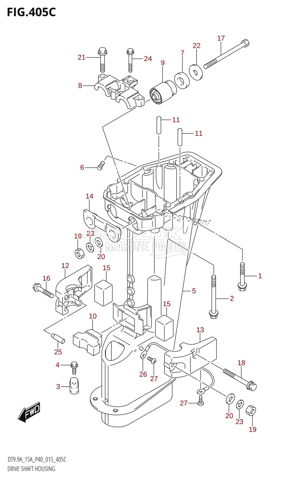 DRIVE SHAFT HOUSING (DT9.9AK:P40)