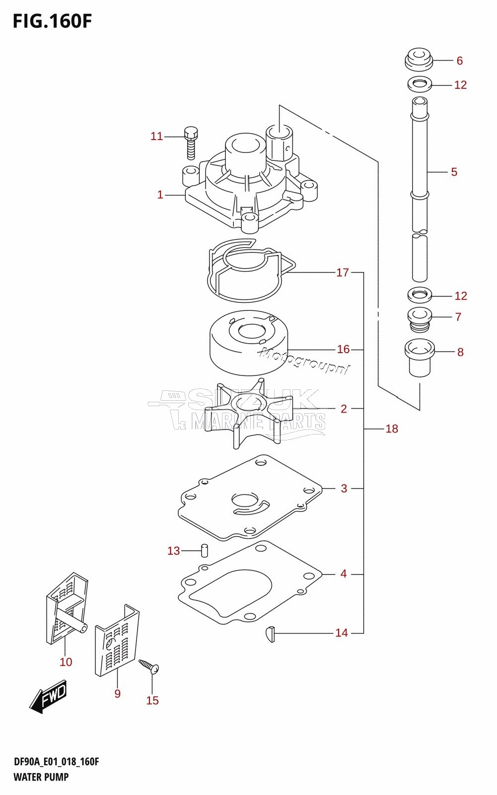 WATER PUMP (DF90A:E40,DF90ATH:E40)