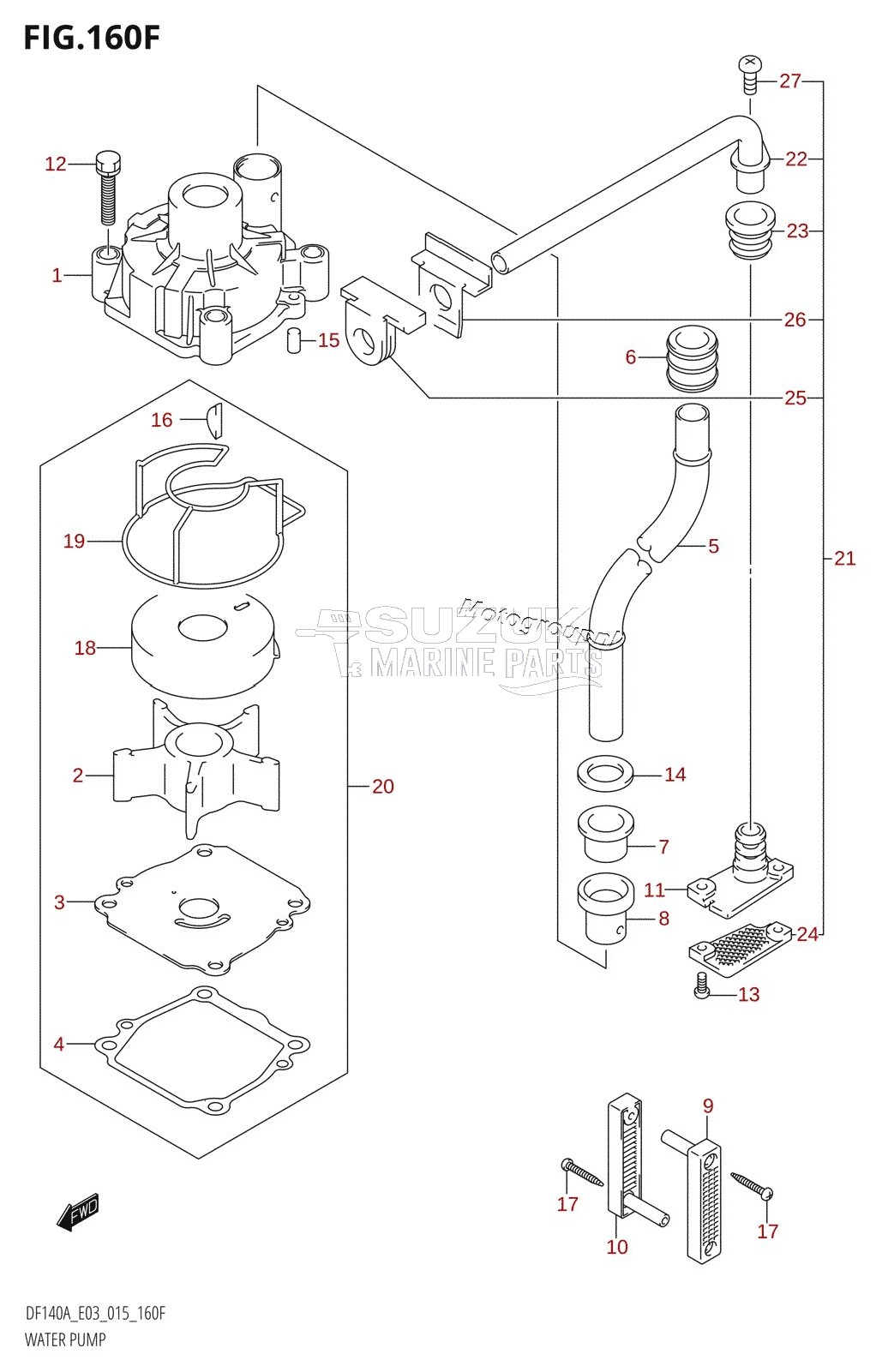 WATER PUMP (DF115AST:E03)