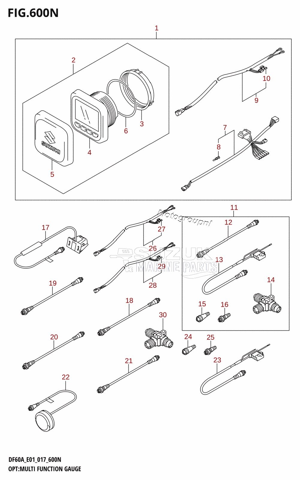 OPT:MULTI FUNCTION GAUGE (DF50AVT:E01)