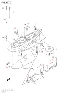 DF175T From 17502F-210001 (E03)  2012 drawing GEAR CASE (DF175T:E03)