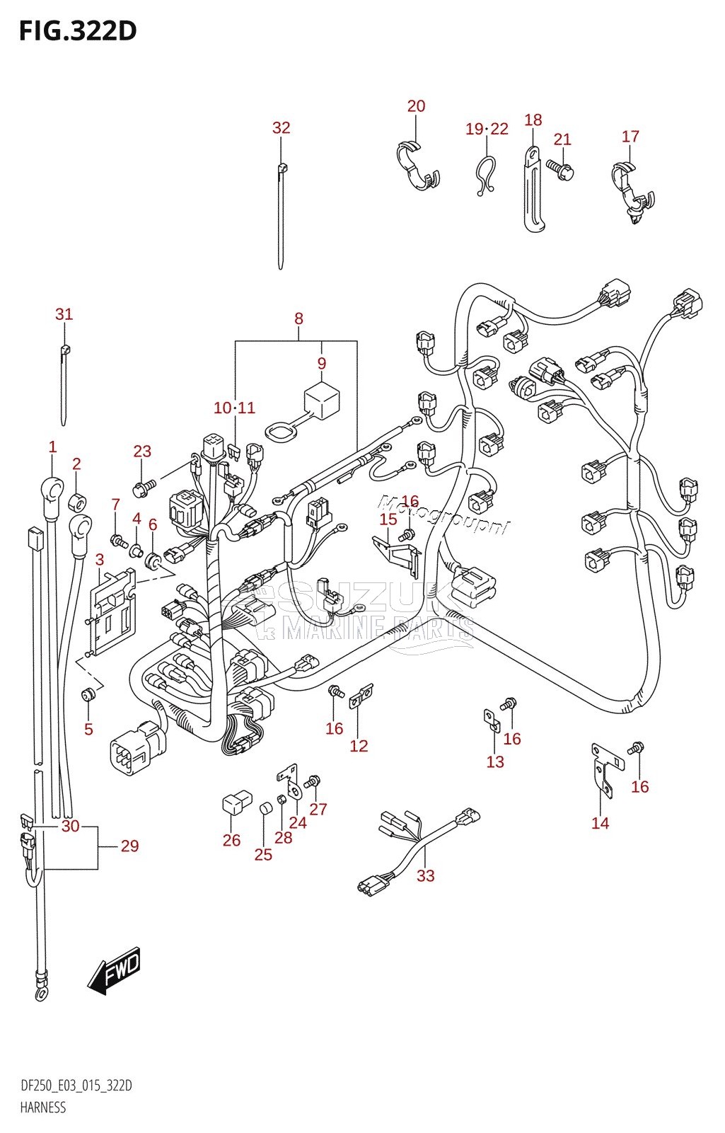 HARNESS (DF225Z:E03)