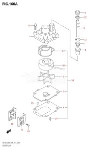 DF70A From 07003F-110001 (E01)  2011 drawing WATER PUMP