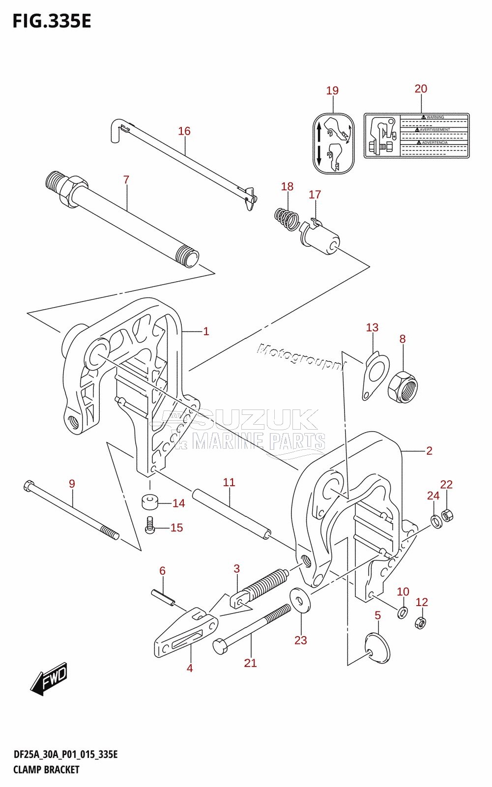 CLAMP BRACKET (DF30A:P40)