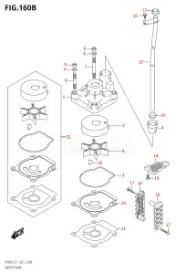 04003F-140001 (2021) 40hp E01 E11-Gen. Export 1-and 2 (DF40AQH  DF40AQH_   DF40AQH   DF40AT  DF40AT_   DF40AT   DF40ATH  DF40ATH_   DF40ATH) DF40A drawing WATER PUMP ((DF40A,DF50A,DF60A):E03)