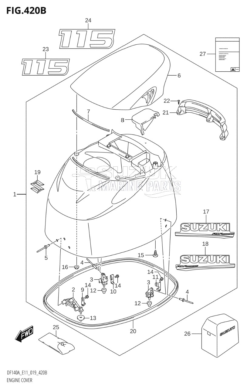 ENGINE COVER (DF115AT:E11,DF115AZ:E11)