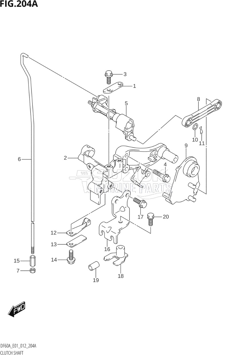 CLUTCH SHAFT (DF40A:E01)