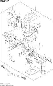 17503P-240001 (2022) 175hp E11-Gen. Export 2 (DF175AP    DF175AP) DF175AP drawing OPT:REMOTE CONTROL ASSY SINGLE (020,021)