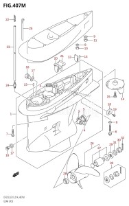 DF200 From 20002F-410001 (E01 E40)  2014 drawing GEAR CASE (DF250Z:E40)