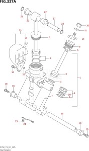 17502F-110001 (2011) 175hp E01 E40-Gen. Export 1 - Costa Rica (DF175T) DF175T drawing TRIM CYLINDER