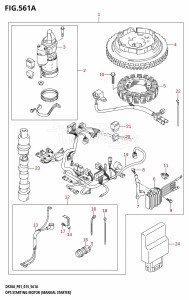 DF15A From 01504F-510001 (P01)  2015 drawing OPT:STARTING MOTOR (MANUAL STARTER) (DF9.9B:P01:M-STARTER)