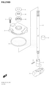 11503F-510001 (2005) 115hp E01 E40-Gen. Export 1 - Costa Rica (DF115AT) DF115A drawing SHIFT ROD (DF115AZ:E01)