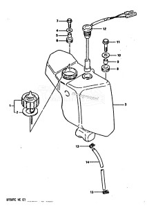 DT50 From 05003-401001 ()  1984 drawing OIL TANK