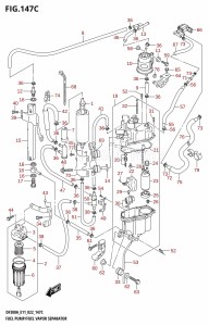 DF300A From 30002P-240001 (E11 E40)  2022 drawing FUEL PUMP /​ FUEL VAPOR SEPARATOR (022:(E01,E03,E11))