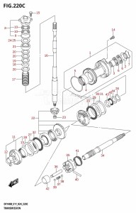 DF140BT From 14005F-440001 (E11 - E40)  2024 drawing TRANSMISSION (DF140BZ,DF115BZ)