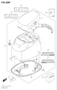 11504F-710001 (2017) 115hp E03-USA (DF115AST) DF115AST drawing ENGINE COVER (DF140AT:E11)