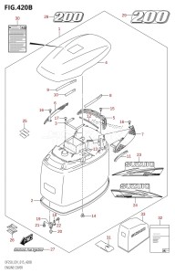 DF200Z From 20002Z-510001 (E01 E40)  2015 drawing ENGINE COVER ((DF200T,DF200Z):E01)