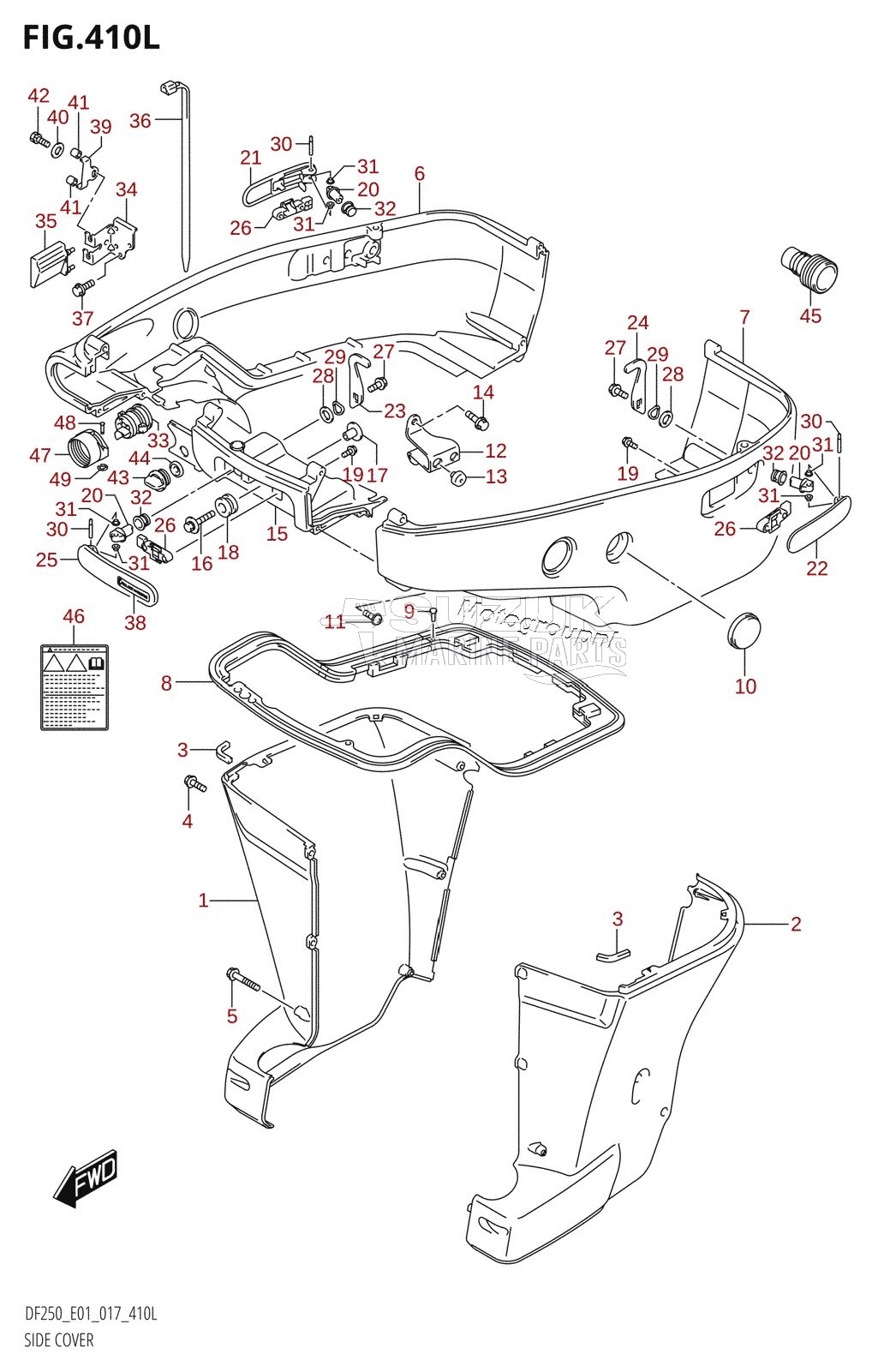 SIDE COVER (DF250Z:E01:(X-TRANSOM,XX-TRANSOM))