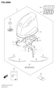 DF150AST From 15004F-040001 (E03)  2020 drawing ENGINE COVER (020,021,022)