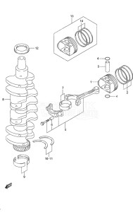 Outboard DF 70A drawing Crankshaft