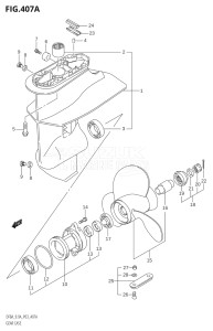 00994F-040001 (2020) 9.9hp E01-Gen. Export 1 (DF9.9A   DF9.9ARK10) DF9.9A drawing GEAR CASE